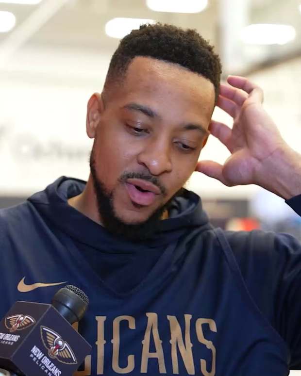 CJ McCollum Post-practice Interview - Clippers Game